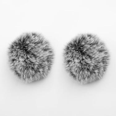 Imagem de JCMOYUTY Capa protetora para microfone sem fio Hollyland M2 Deadcat Furry, pacote com 2 acessórios de filtro pop