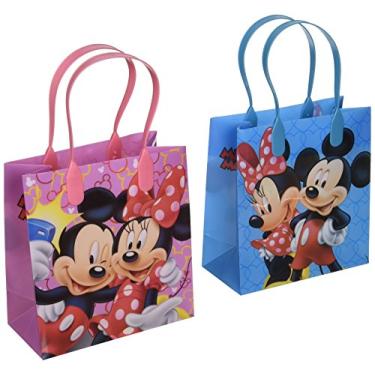 Imagem de Disney Mickey e Minnie Mouse 12 lembrancinhas de festa de qualidade premium reutilizáveis e pequenos sacos de presente