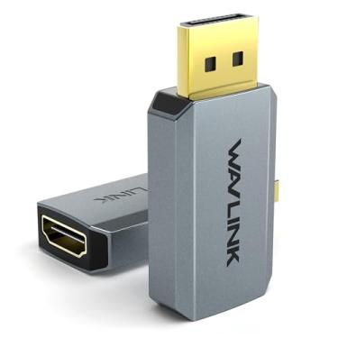 Imagem de WAVLINK Adaptador DisplayPort para HDMI (4K a 60 Hz, 1 unidade), adaptador ativo DP para HDMI, unidirecional, Plug and Play, compatível com Thunderbolt Dock, HP, Dell, projetor, PC, desktop, AMD,