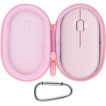 Imagem de Lebakort Capa para mouse compatível com Logitech Pebble 2 M350s / M350 / M355 / i345 / Pop Slim Bluetooth sem fio (capa rosa)