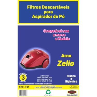 Imagem de Saco Coletor de Pó para Aspirador de Pó Arno Zelio ( KIT C/3 PEÇAS ) -