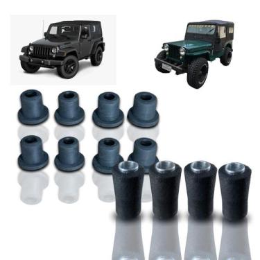 Imagem de Jeep Willys CJ3 Kit de Buchas do Jumelo Completo Reforçado - Borfix