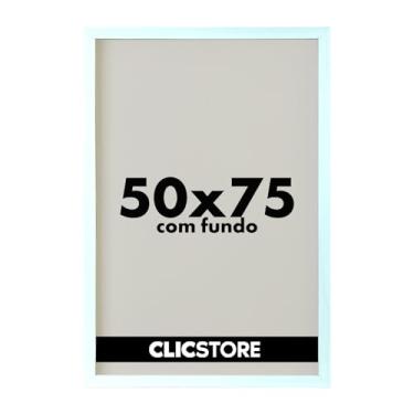 Imagem de Moldura 50X75 Cm Com Fundo Sem Vidro Quadro Poster Foto Cor:Branco