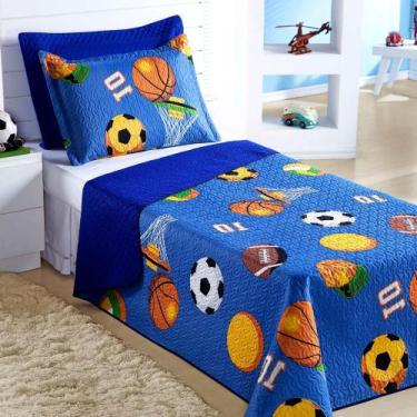 Imagem de Cobre Leito Infantil Solteiro 02 Peças - FutebolMatelado - Aquarela En