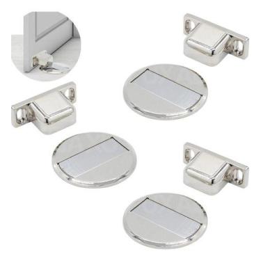 Imagem de Prendedor Magnético Batedor De Porta Imã Forte Adesivo 3m Segura Porta