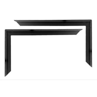 Imagem de Kit 10 Suporte Mão Francesa Reforçada 50Cm Preto - Big House Shop