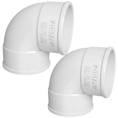 Imagem de Kit Curva 90 Esgoto Fortlev 40mm 1 1/2 Curta