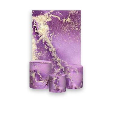 Imagem de Painel De Festa Vertical 1,50 x 2,20 + Trio De Capas Cilindro - Efeito