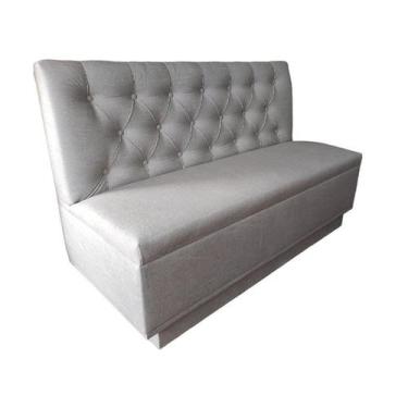 Imagem de Poltrona sofá booth 1,10 cm  acento e encosto vermelho base preto capi