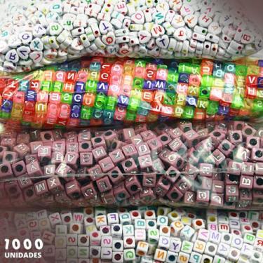 Imagem de Miçangas Para Pulseira - Letras - C/1000 Peças M28 - Nybc