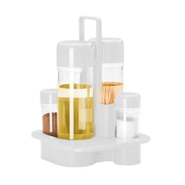 Imagem de Galheteiro De Mesa Azeite Sal Palito Pimenta Vinagre - Monte Líbano, B