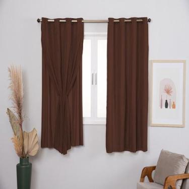 Imagem de Cortina Blackout Prata Com Voil Liso 4,00 M X 2,50 Metros - BEAUTY CAS