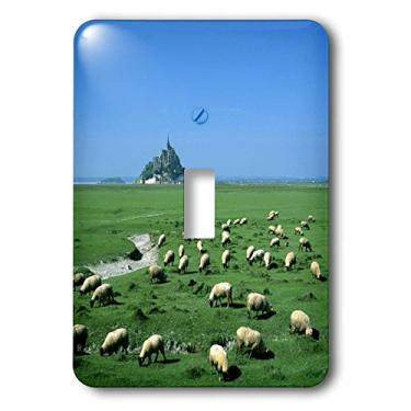 Imagem de 3dRose lsp_81482_1 França, Brittany, Mt Saint Michel, animais de fazenda de ovelhas Eu09 Dbn0787 David Barnes Interruptor único