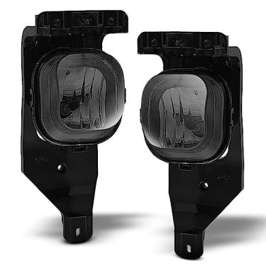 Imagem de AUTOFREE Conjunto de faróis de neblina compatível com Ford F250 350 450 550 (SUPER DUTY) 2005-2007/ Excursion 2005 com lâmpadas H10 12V 42W substituição de faróis de neblina - 1 par (lente de fumaça)