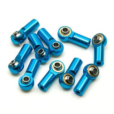 Imagem de WEFEINO 10Pcs Aluminum M3 CW Tie Rod End Ball Joint Link Ball Head Holder for Tra-xxas TRX-4 Axial SCX10 HSP 90046 90047 1/10 RC Crawler Car