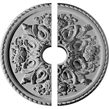 Imagem de Medalhão de teto Ekena Millwork 32 5/8" de diâmetro x 6" ID x 2" P Bradford, Divisor, 32 5/8"OD x 6"ID x 2"P (Fits Canopies up to 6 5/8"), Factory Primed