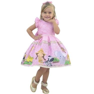 Imagem de Vestido Safari Rosa Luxo - Bebês e Meninas de 6 meses a 10 anos - Mode