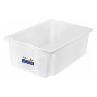 Imagem de 4x Caixa Frigorífica Açougue Carne Aves Sem Tampa Branca 23l - Belmoun