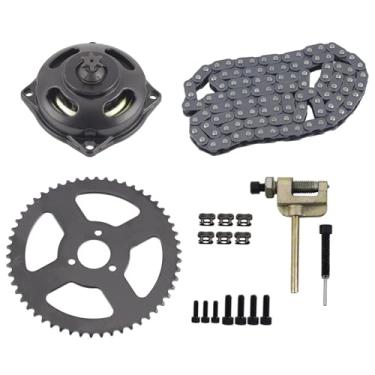 Imagem de Sistema de acionamento T8F Caixa de engrenagens de 6 dentes com corrente de elos T8F 134 e roda dentada de corrente traseira 54T para peças de quadriciclo de 47CC 49CC Mini Moto Pocket Bike