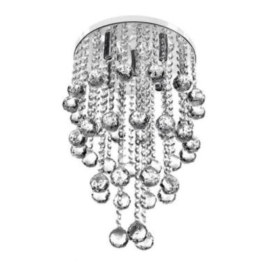 Imagem de Lustre De Cristal, Para Sala/Escritório ,Com 45 cm de Alt, Base Espelh