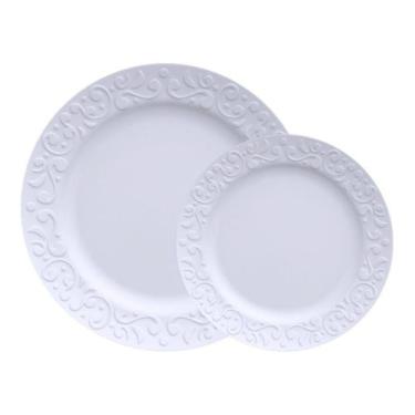 Imagem de Jogo 8 Pratos Rasos E 8 Sobremesa Tassel Porcelana Germer 8 Pessoas - 