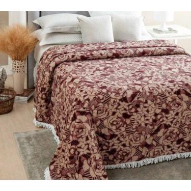 Imagem de Colcha Chenille Casal Queen Jolitex Com Franja Canelada 2,20 x 2,40m -