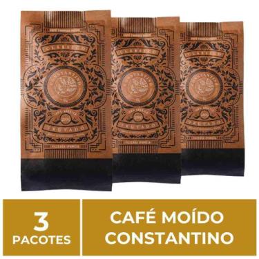 Imagem de 3 Pacotes de 250g, Café Moído, Constantino - Café Constantino