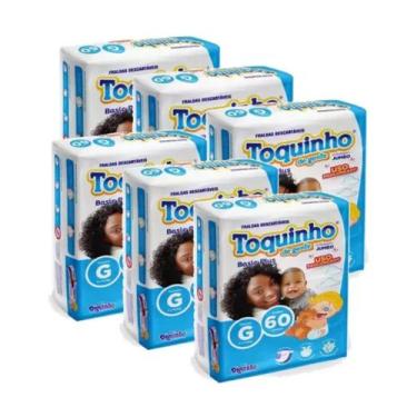 Imagem de Fralda Toquinho de Gente Basic Plus 6 Pacotes Tamanho G - 60 Unidades
