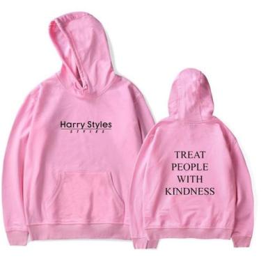 Imagem de Blusa Moletom Harry Styles Treat People Witch Kindness - SEMPRENALUTA 