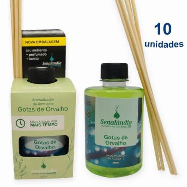 Imagem de Kit 10 Aromatizador Ambiente de Gotas de Orvalho 280ml Difusor Vareta 