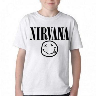 Imagem de Camiseta Infantil ou adulto Nirvana Carinha Blusa Criança todos tamanh