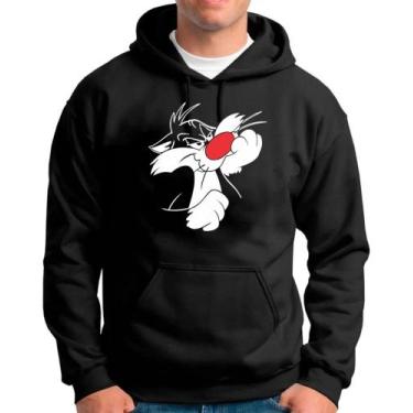 Imagem de Blusa De Frio Moletom Frajola Desenho - Tk Moda, Preto, GG