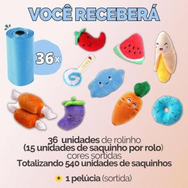 Imagem de Kit Refil Cata Caca Saco Saquinho Coletor Lixo Coco Pet Cães Gatos Hig