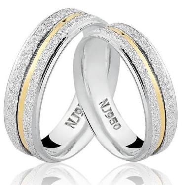 Imagem de Par de Alianças em Prata 925 Anatômico AL34 - Natália Jóias, Prata