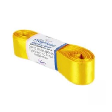 Imagem de Fita de Cetim Progresso 22mm nº5 - 10m Cor 038 Amarelo Ouro - 01 unida