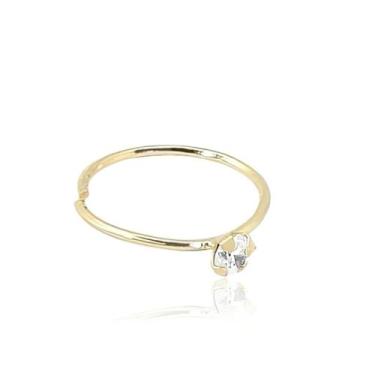 Imagem de Piercing Argola Ouro 18k Maciço 8mm Liso ou Pedra Daith - MPJoias, Arg