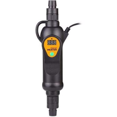 Imagem de Aquecedor externo termostato 220V ~ 240V submersível temperatura ajustável para aquário LCD filtro canister em linha 300w / 500w (500w)