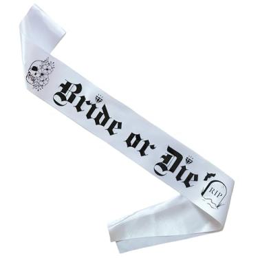 Imagem de Decorit Faixa de noiva ou matriz, faixa gótica de aniversário Ghoul, Till Death Do Us Party, I Said Yes for Future Mrs, Spooky Goth Emo Bachelorette, decorações de festa de aniversário de Halloween,