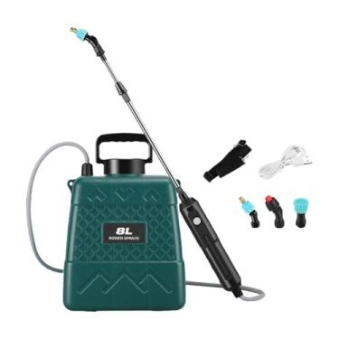 Imagem de Generic Pulverizador elétrico, dispensador agrícola, garrafa pulverizadora de água recarregável, pulverizador de alta pressão para pomar, quintal, casa, 8l Verde