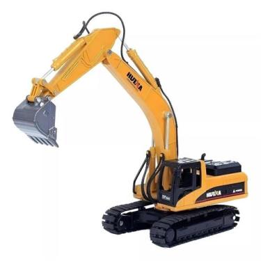 Imagem de Miniatura Escavadeira Hidráulica Huina 1710 1:50 Diecast, Amarelo