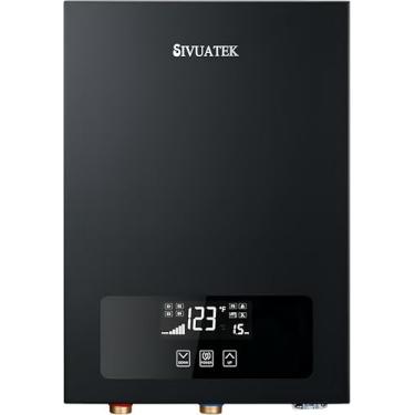 Imagem de Aquecedor de água elétrico sem tanque, aquecedor de água SIVUATEK on Demand elétrico, ponto de uso, aquecedor de água instantâneo 14kW 240V para chuveiro V7B-140B