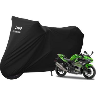 Imagem de Capa Cobrir Moto Kawasaki Ninja 400 De Tecido Lycra - Mz, Preta