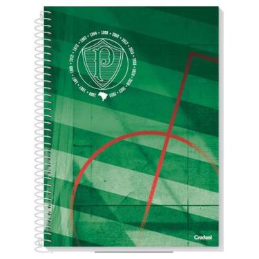 Imagem de Caderno Palmeiras Espiral Capa Dura 1 Matéria 80F Escolar - Credeal