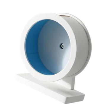 Imagem de Ｂｅｓｇａ 5,9 polegadas Roda de hamster de madeira pequeno Roda de gelo de base ampliada Brinquedo de de para ratos ratos ratos versáteis versáteis, Azul