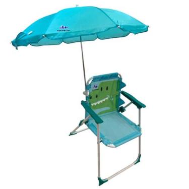 Imagem de Cadeira de Praia e Jardim com Guarda Sol Infantil - RIKABUNI, DINOSSAU