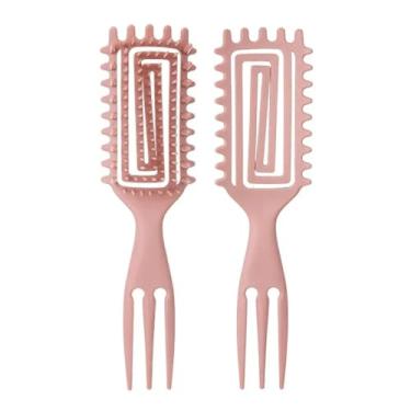 Imagem de Escova modeladora 3 em 1 Curl Define Escova desembaraçadora para cabelos cacheados e emaranhados Pente para massagem no couro cabeludo Ferramentas de modelagem (03)