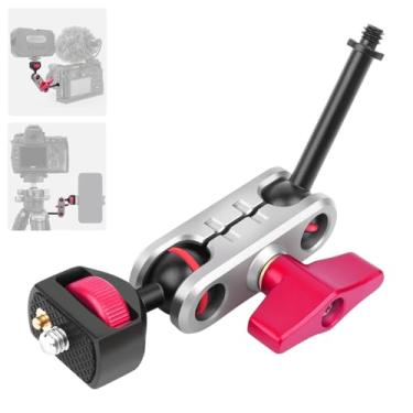 Imagem de Braço mágico para câmera Came-TV com cabeça esférica universal dupla e parafusos de 1/10.2 cm, braço mágico de alumínio, suporte para câmera, rotação de 360°, braço mágico articulado para monitor/luz