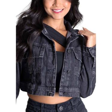 Imagem de Jaqueta Jeans Sawary - 279374 - Preto GG-Feminino
