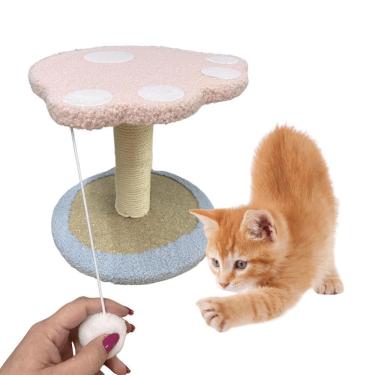 Imagem de Arranhador De Gatos Brinquedo Poste Sisal Natural Decorativo