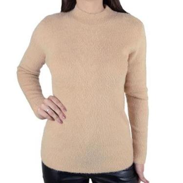 Imagem de Blusa Feminina Facinelli By Mooncity Lã Bege Areia - 651232-Feminino